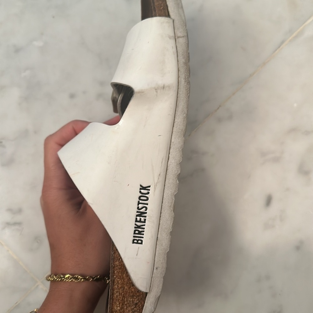 Patent white Birkenstocks - Picture 3 of 9
